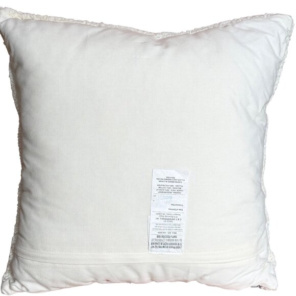 Raccoon Hooked Throw Pillow 18x18 Polyfill C&F Winter CAbin Lodge Farmhouse - Picture 4 of 8